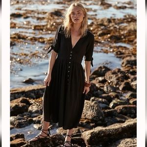 Free People 'love of my life' midi dress black